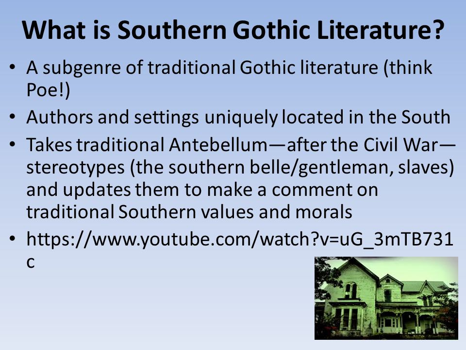 Gothic writing elements